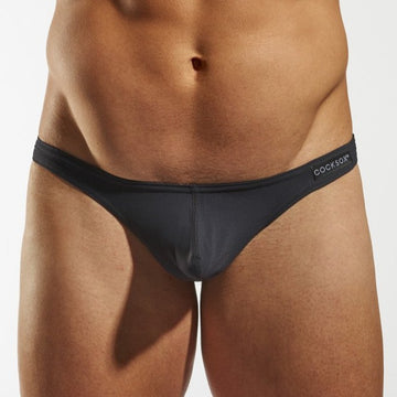 Men's Black Thong